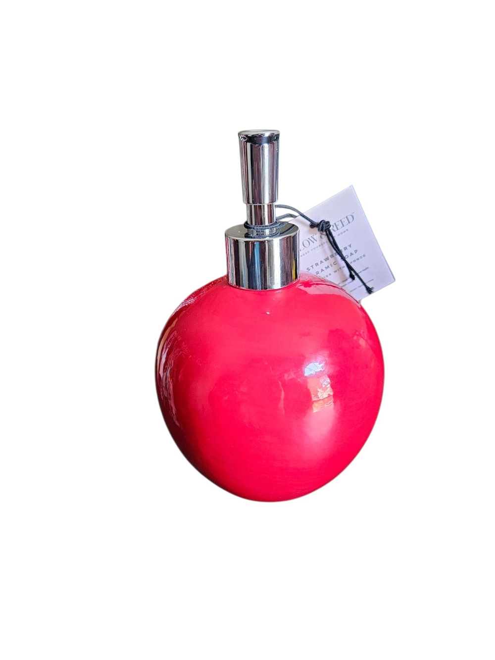 Willow & Reed Strawberry Ceramic Soap Dispenser with Dish Sponge - Picture 4 of 4
